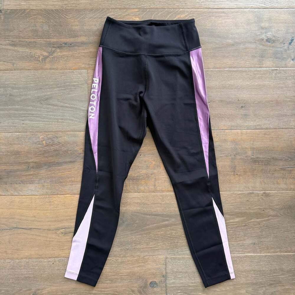 Peloton Women's Speed Colorblock High-Waist Leggings Black/Purple Sz Small